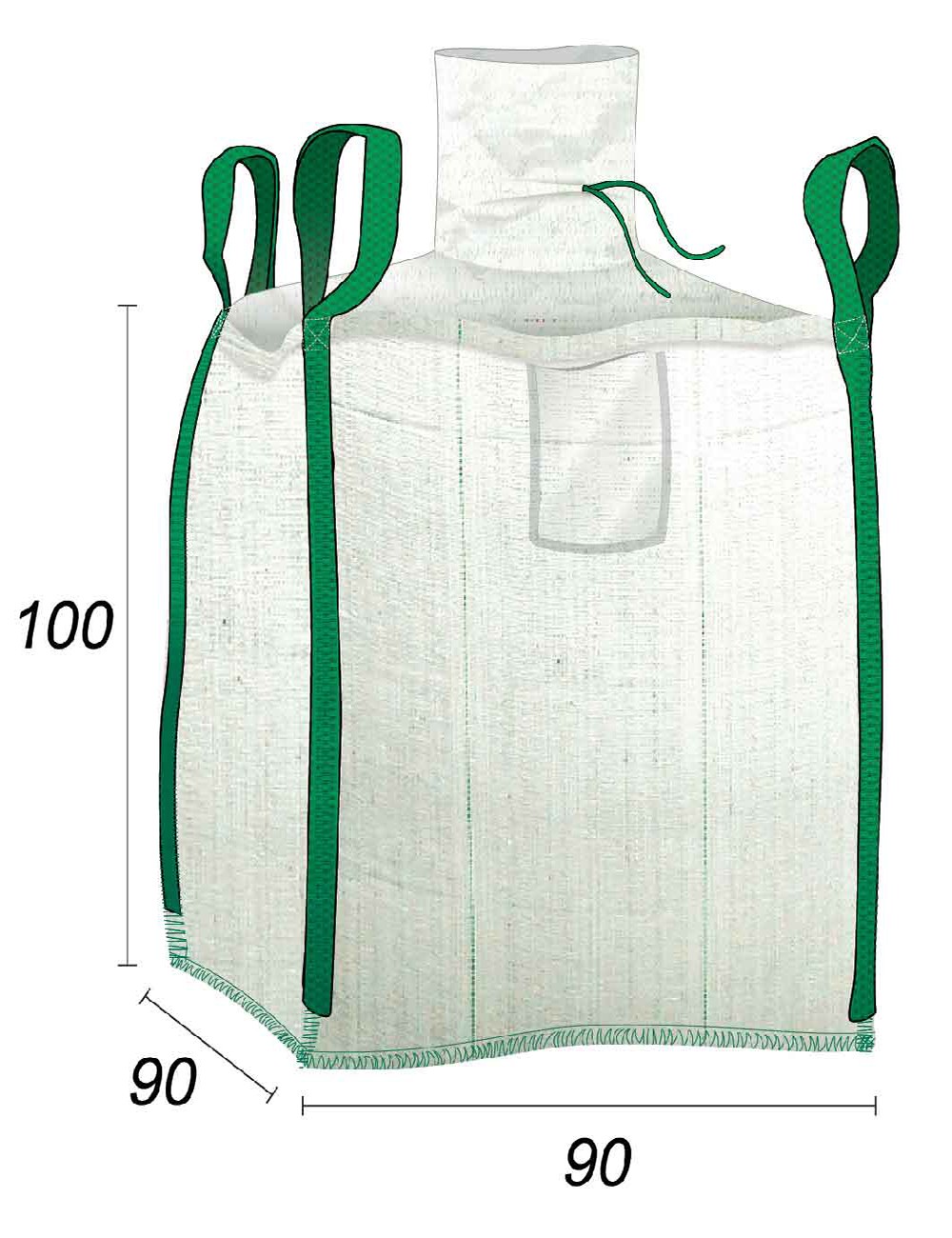 sacos para entulho multiusos - profissionais e particulares - 90 x 90 x 100 cm