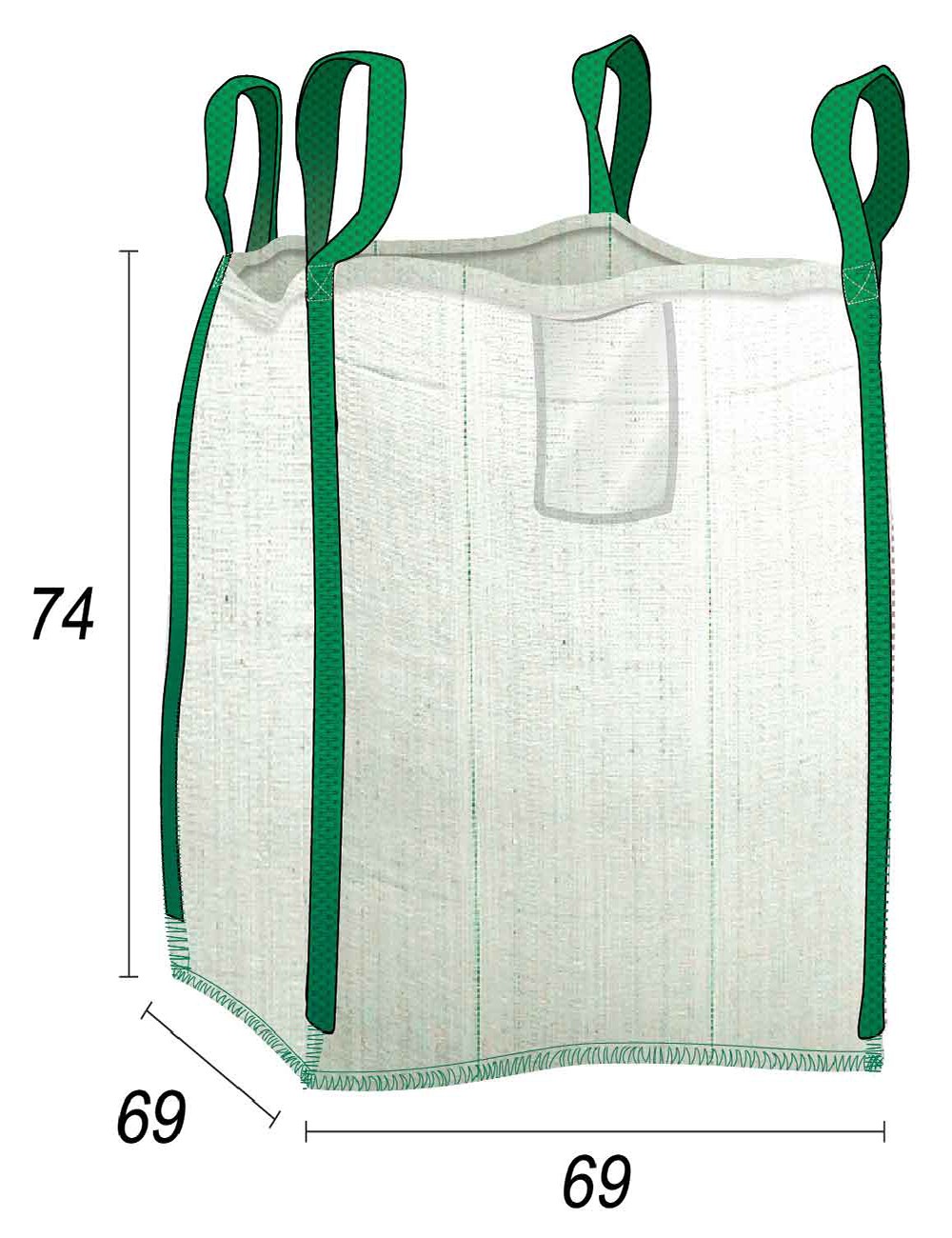 saco de obra 0,5 t - 300 l - 65 x 65 x 70 cm