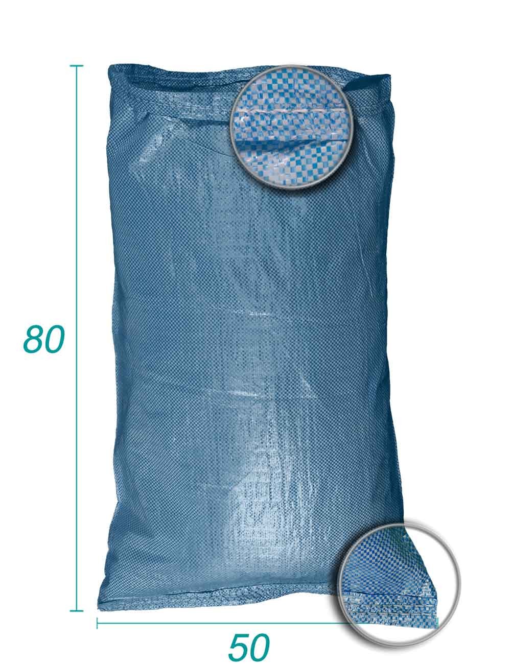 saco a granel em polipropileno, cor: azul, dimensões: 50 x 80 cm