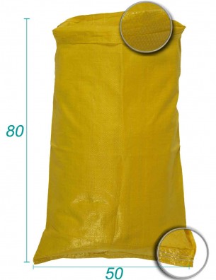 saco a granel em polipropileno amarelo 50x80