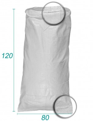 saco de entulho reutilizável branco 80 x 120 cm