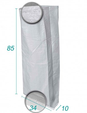 sacos em polipropileno tecido com prega 34 x 85 x 10