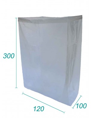 capa plástica transparente 70 µm 100 x 120 x 300