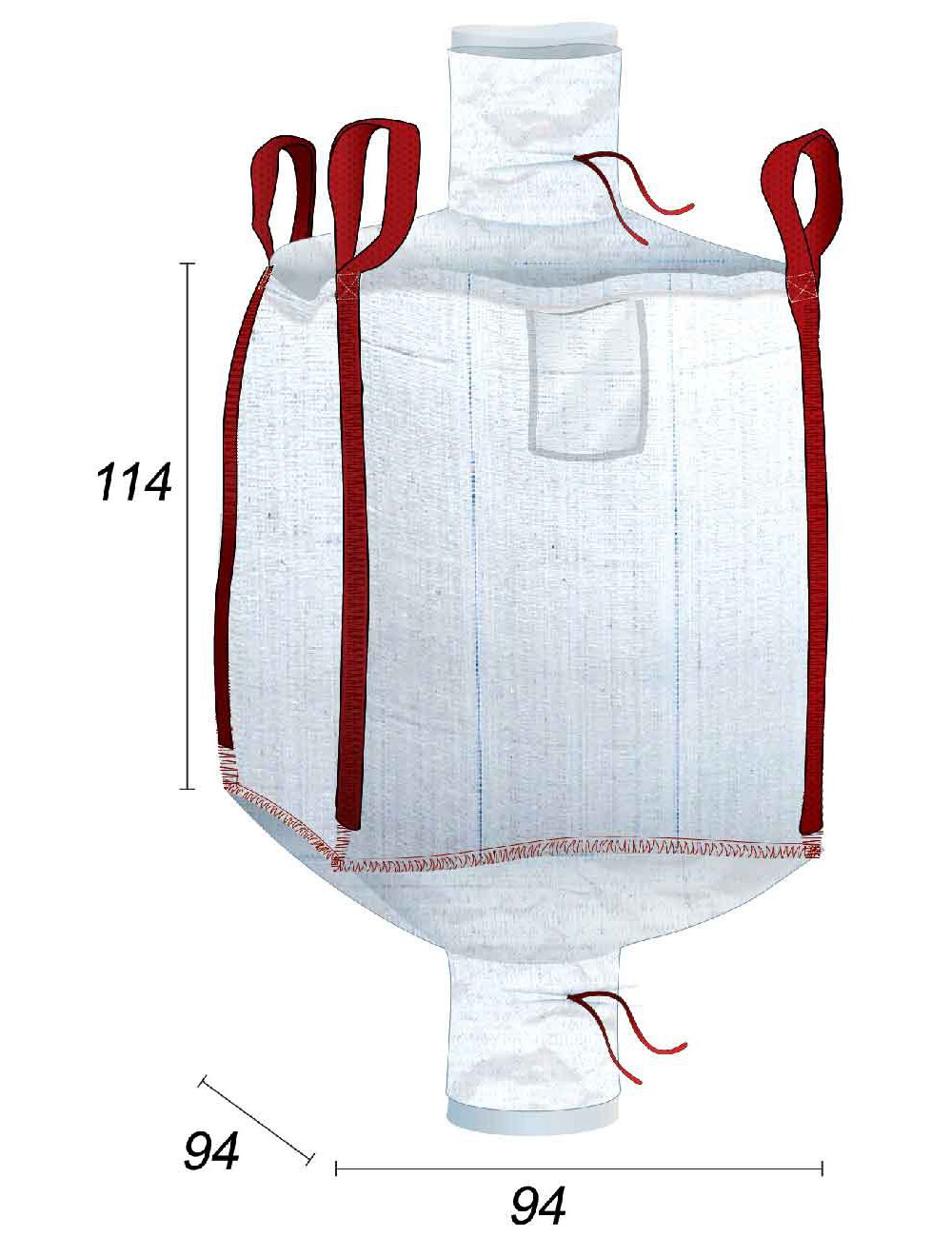 big bag duplo com forro interno em pe 70 µm