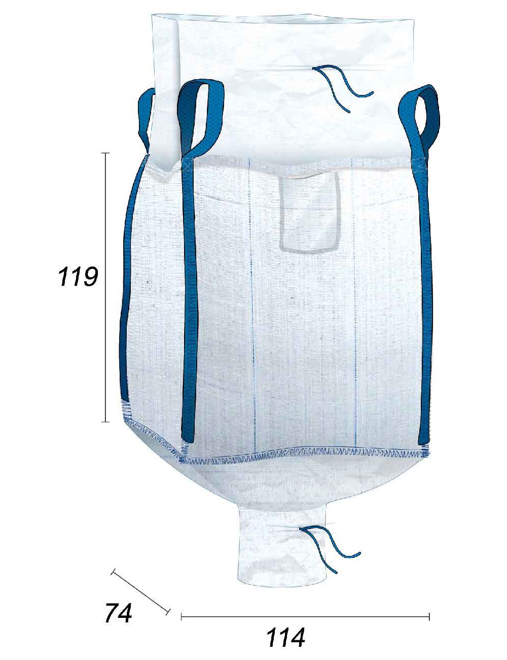 big bag de base retangular