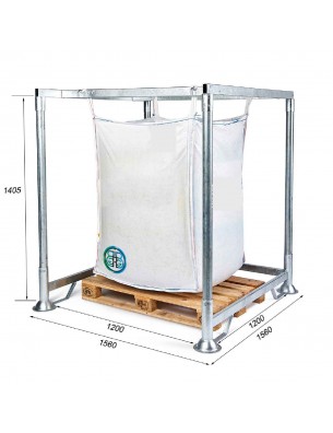 suporte para big bag com entrada para palete altura 140