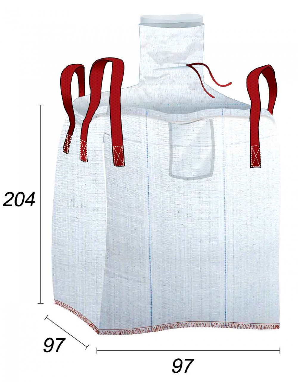 big bag revestido com saco interno de proteção