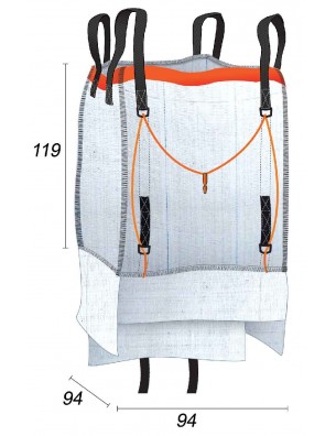 big bag - saco btp reutilizável com fundo abrível