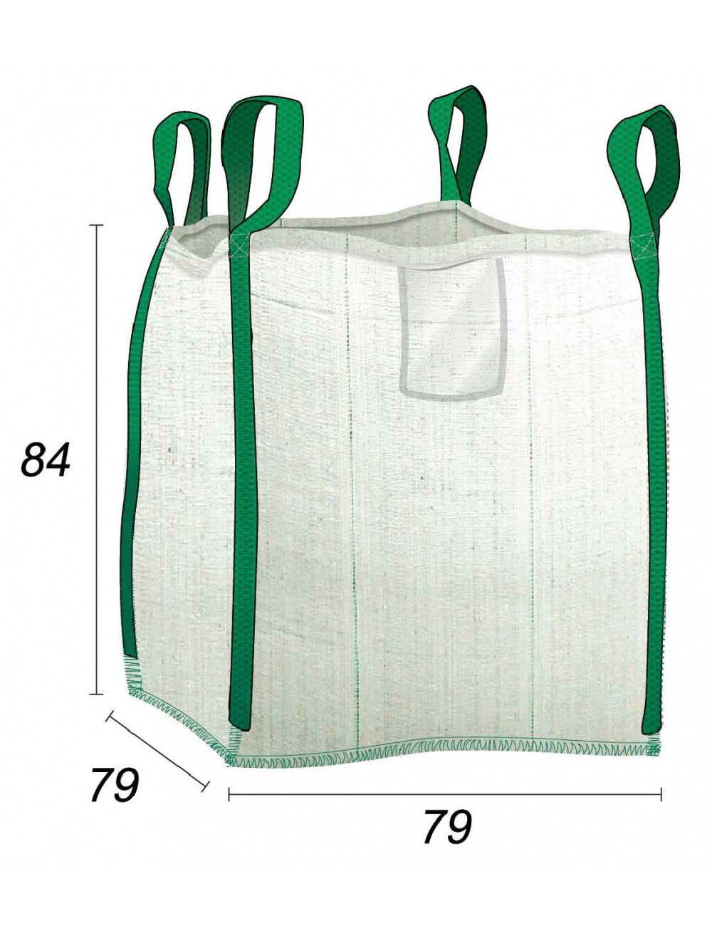 sacos para resíduos verdes 450 l ideal para particulares - 75x75x80